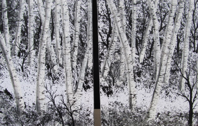 Silver Birch Tree Painting